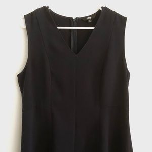 Navy Uniqlo Fit and flare dress. Size Large